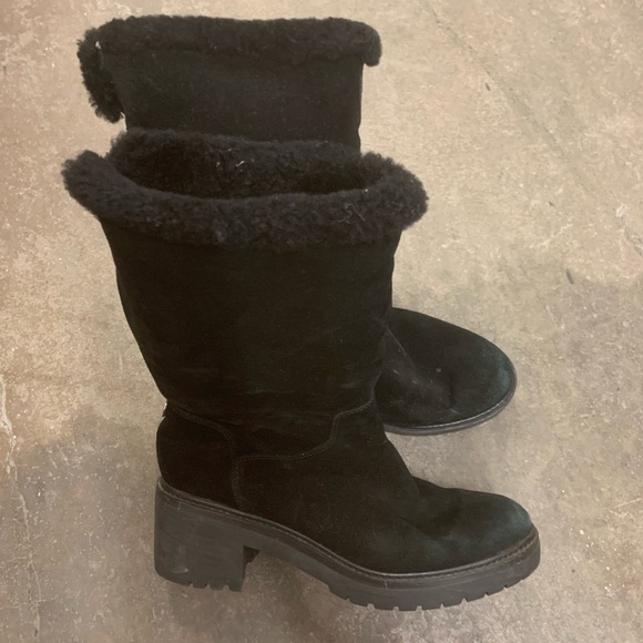 Michael kors Sherpa lined suede boots minimalist - Picture 1 of 6